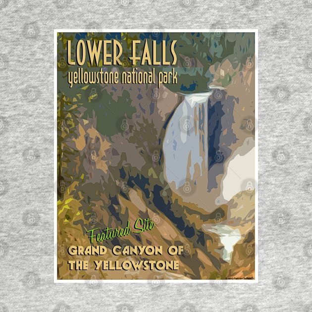 Lower Falls Retro Retro ravel Poster by Smyrna Buffalo